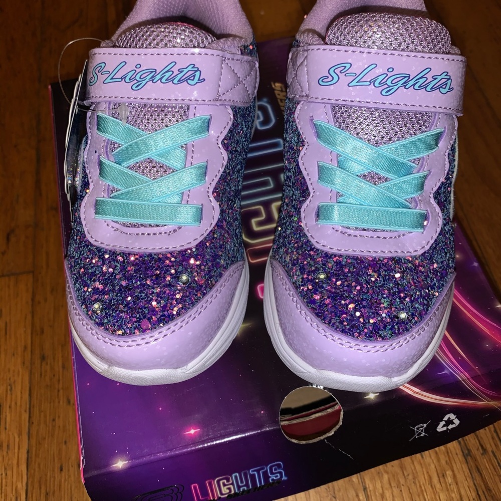 Skechers 20267N LVAQ S lights glimmer kicks - Picture 2 of 5